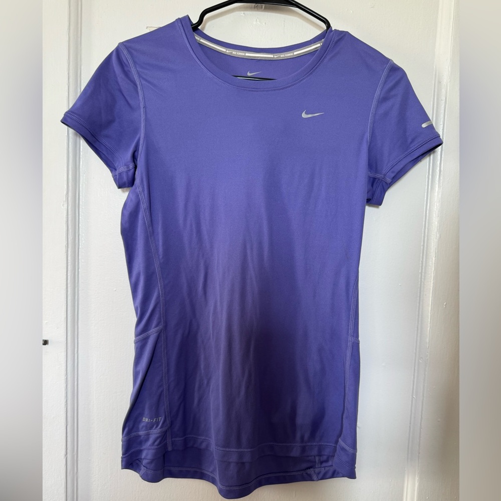 Nike purple running dri-fit tee.